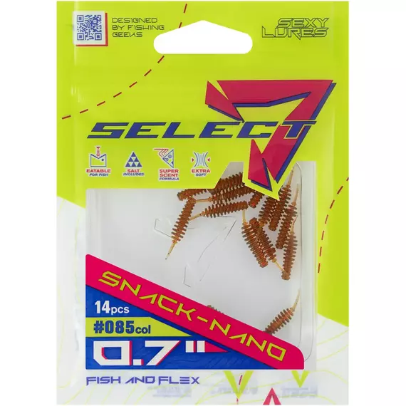 Силікон Select Snack Nano 0.7" #085 (14шт/уп), Довжина силікону: 0.7" (1.78 см), Колір силікону: 85, фото , изображение 2
